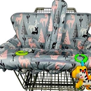 Shopping cart cover with padded seat